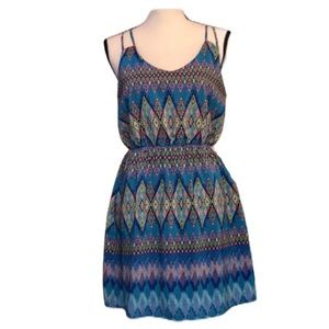 Pink Owl Blue/multi color Dress with Razorback